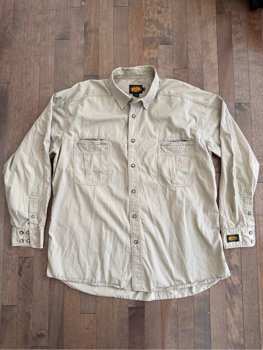 Woolrich Classic Men’s Khaki Outdoor Hiking Shirt – XL